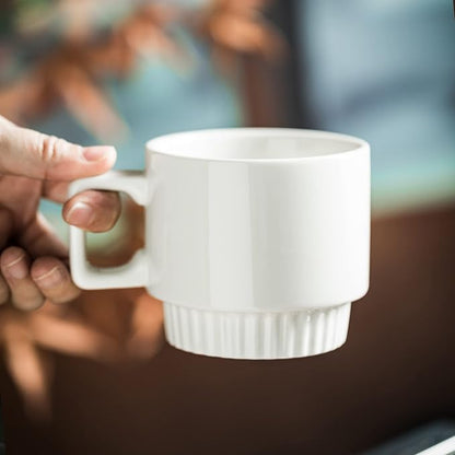 Miamolo Coffee Mugs Set of 4, Stackable Coffee Cups - Image 9