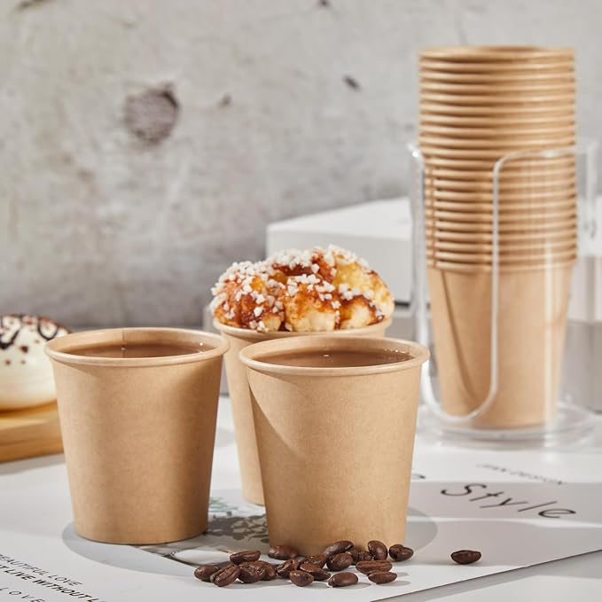 SIUQ 400 Pack 5 oz Kraft Paper Cups, Disposable Bathroom Mouthwash Cups | Small - Image 6