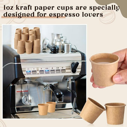 Mini Coffee Cups Disposable Kraft Paper Cups Hot or Cold Beverage Cup Mouthwash - Image 5
