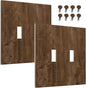 Decorative Light Switch Cover Brown Rustic Wood Grain Farmhouse 2 Gang Wall Plate Double Toggle Switch Plate Receptacle Electrical Outlet Cover Switchplate for Cabin Bedroom Decor（2 Pack）