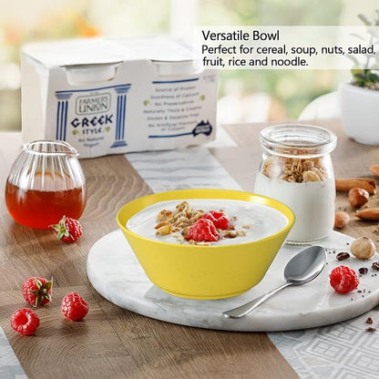 Unbreakable Large Cereal Bowls Set of 6, 32 Ounce BPA-Free Microwave & - Image 2