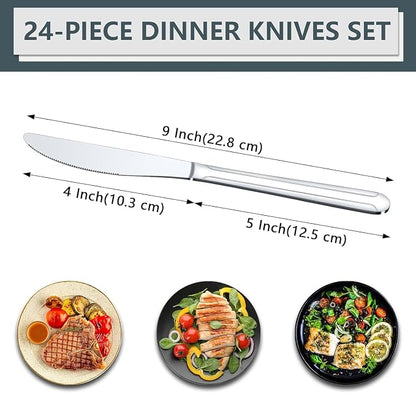 BEWOS 24-Piece 9-Inch Dinner Knives - Image 2