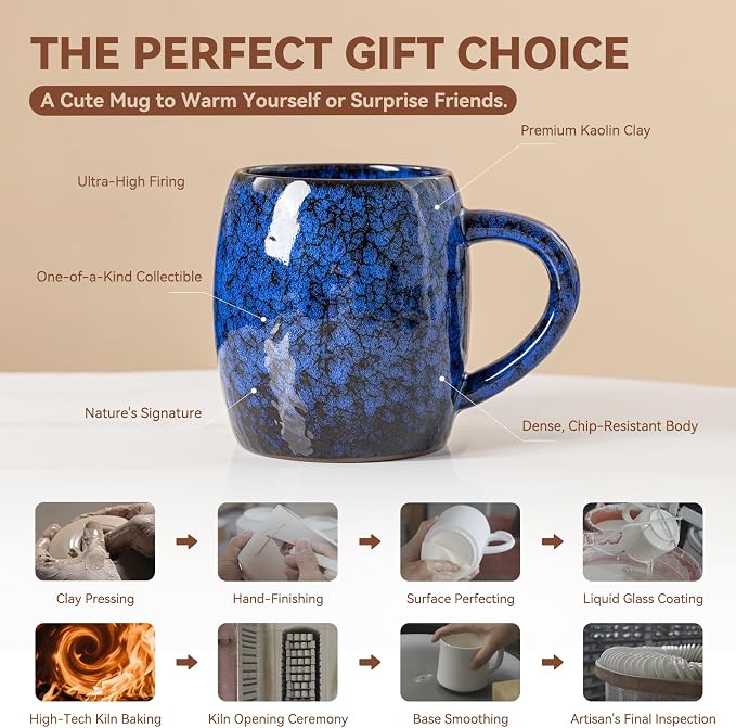 Cosmic Nebula Ceramic Coffee Mug - 21 oz Large Coffee Cup - Image 3