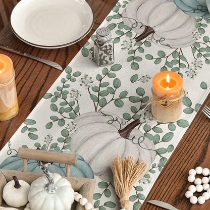 Artoid Mode 210 GSM Fall Table Runner 13x108 Inch Home Party Decor | Pumpkins - Image 7