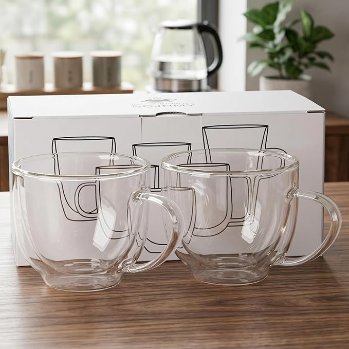 Double Wall Glass Coffee Mugs - Image 7