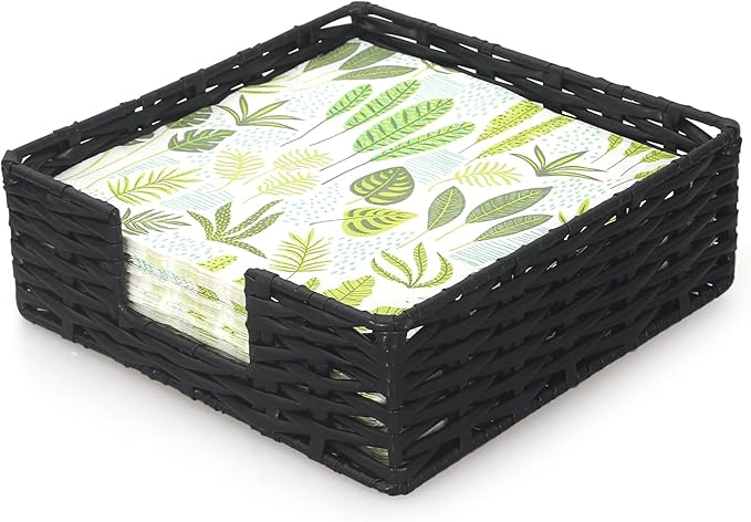 Square Cocktail Napkin Holder Rattan Napkin Holders by Gtencemen