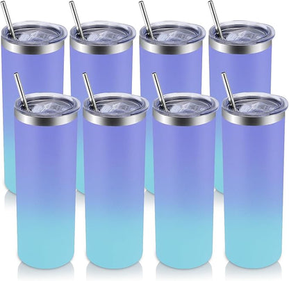 Volhoply 8 Pack Skinny Tumblers by LiveFully%EF%BC%8CDrinkFreely%E2%80%94KeepGoingwithVolhoply%EF%BC%81