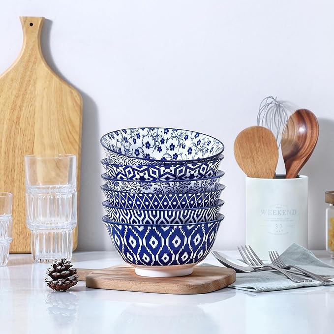Selamica 7 inches Porcelain Cereal Bowl Set - Image 4