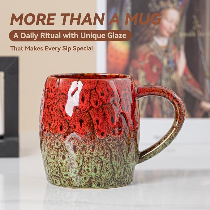 Handmade 22oz Ceramic Coffee Mug, Ergonomic Large Handle, Ideal Gift - Image 6