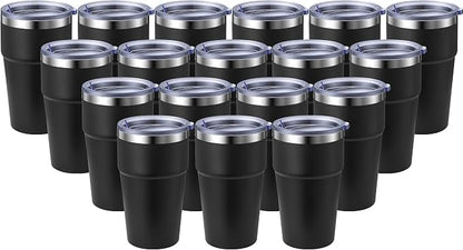 MEWAY 16oz Tumbler Double Wall Vacuum Insulated Travel Mug Bulk, Stainless by MEWAY
