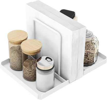 Napkin Holder for Table with Salt and Pepper Shakers Caddy, Standing Paper by Audmore