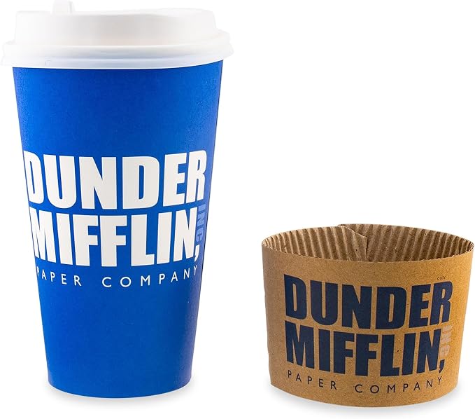 Silver Buffalo The Office Dunder Mifflin Logo, Paper Travel Cup, 16oz | - Image 3