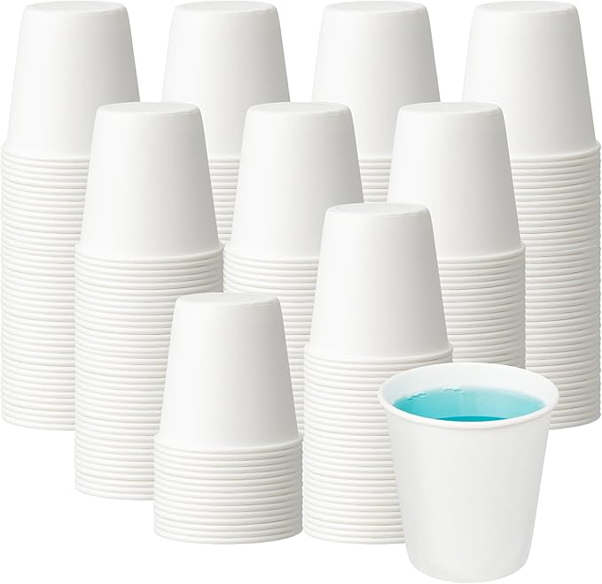 RACETOP 3 oz 500 pack Disposable Paper Bathroom Cups, Small Coffee Cups by RACETOP