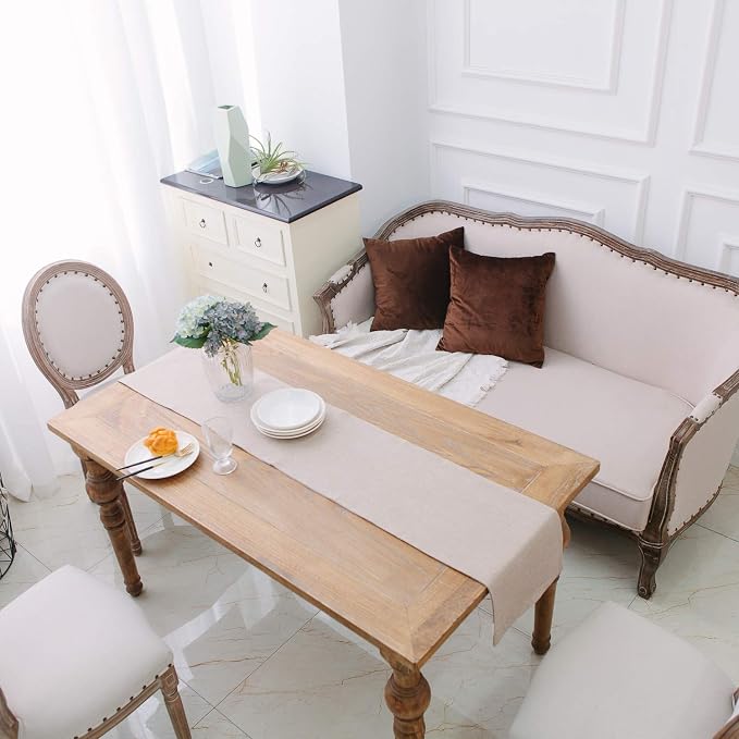 Soft Caddice Faux Linen 2 Piece Fabric in 1 Table Runner, eco-Friendly Fabric - Image 3