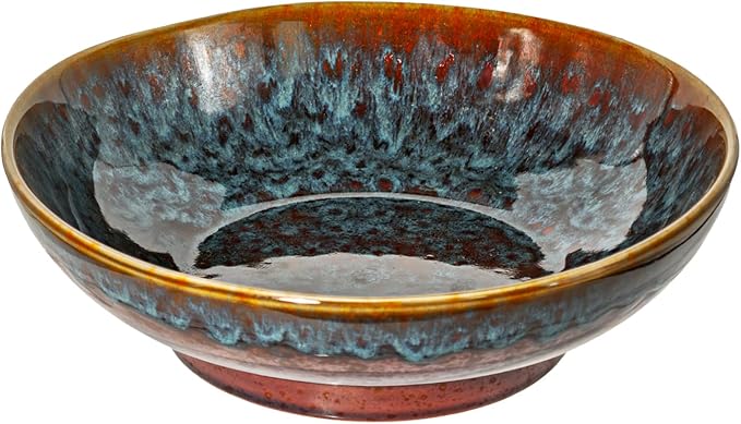 Ceramic Fruit Bowl, 10.2" Decorative Bowl, Large Fruit Bowl by Ronanemon