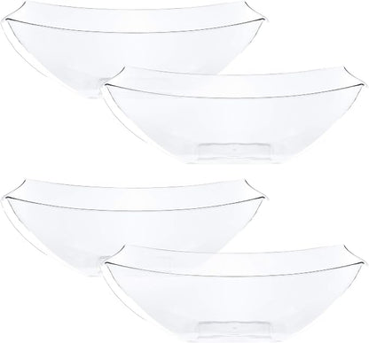 PLASTICPRO Disposable 64 ounce Square Serving Bowls, Party Snack or Salad Bowl by PLASTICPRO