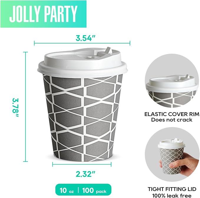 JOLLY PARTY Disposable Coffee Cups - Image 2