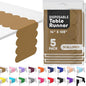 Gold Scallop Table Runner, Disposable Plastic, 5 Pack by Swanoo