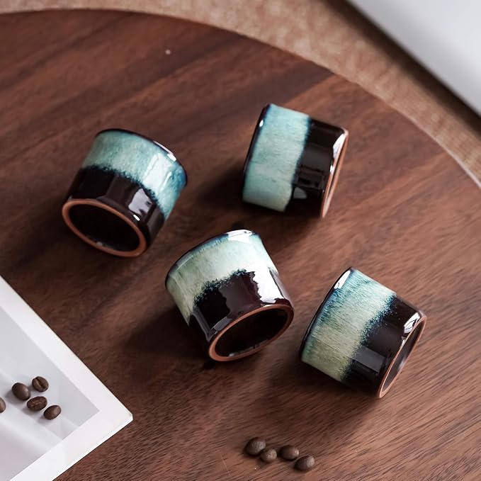 Japanese Tea Cups Set of 6, Ceramic Teacups, Chinese Tea Cups - Image 6