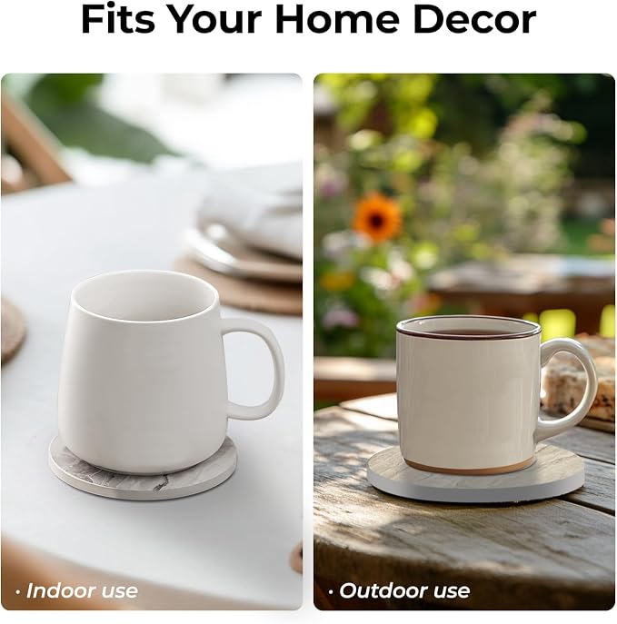 LIFVER Coasters for Coffee Table, Coasters for Drinks Absorbent, Drink Coasters - Image 7