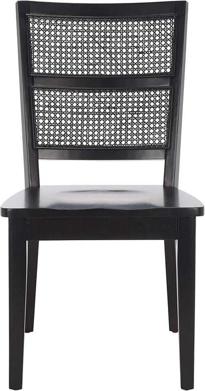 SAFAVIEH Home Collection Toril Coastal Black Dining Chair Set of 2