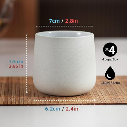 TEANAGOO Japanese Tea Cups, Chinese Tea Cup, 7.2Oz / 205 Ml, Ceramic Tea Cups - Image 2