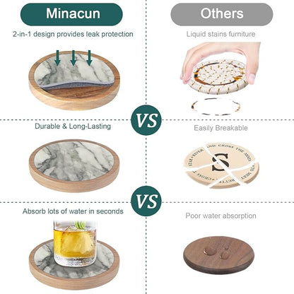 6 Pack Absorbent Coasters Set - Image 3