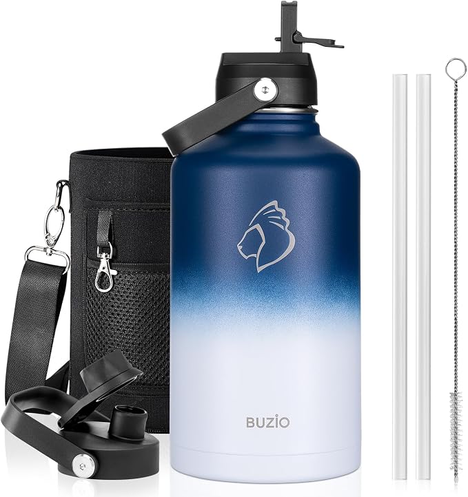 BUZIO 64 oz Insulated Stainless Steel Water Bottle by BUZIO