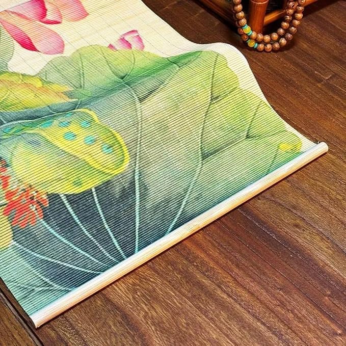 Asian Style Bamboo Table Runner, Ancient Chinese Paintings Zen Table Mat - Image 4
