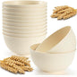 12PCS Unbreakable Cereal Bowls 24 oz, Plastic Reusable Light Weight Bowl by LIANGKEN