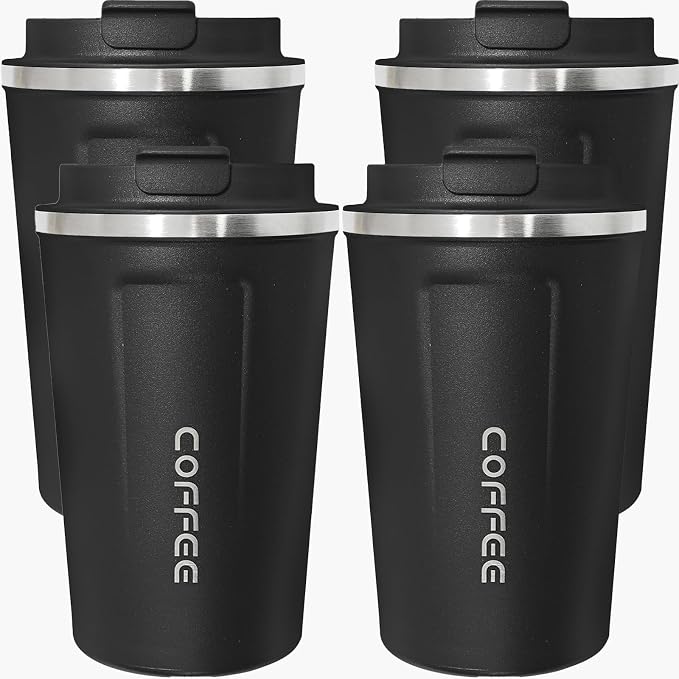 4 Pack Travel Coffee Mug 17oz Insulated Coffee Cup by Unknown