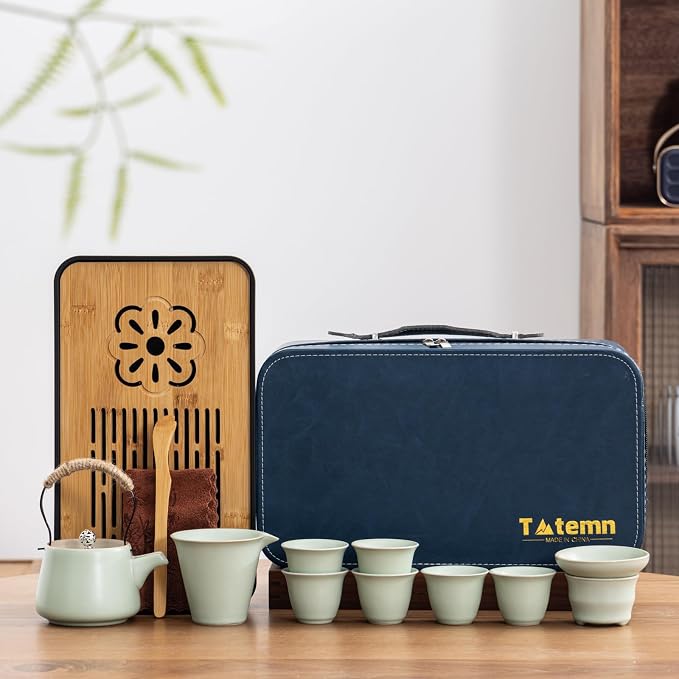 Travel tea set, Portable ceramic tea set, Chinese tea set, Tea sets - Image 7