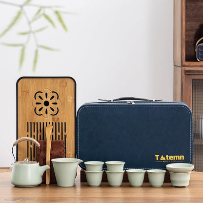 Travel tea set, Portable ceramic tea set, Chinese tea set, Tea sets - Image 7