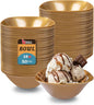 bUCLA 50Pack Gold Plastic Serving Bowls - 16oz Disposable Serving Bowls by BUCLA