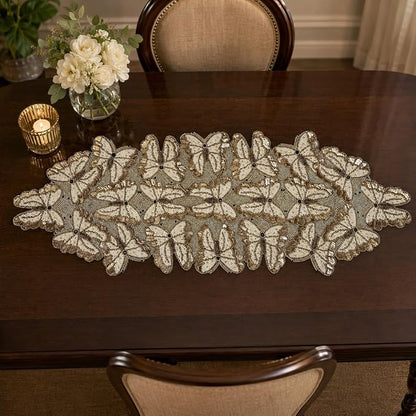 Handmade Beaded Table Runner 13 x 36 Inch, Elegant Dining Table Décor - Image 5