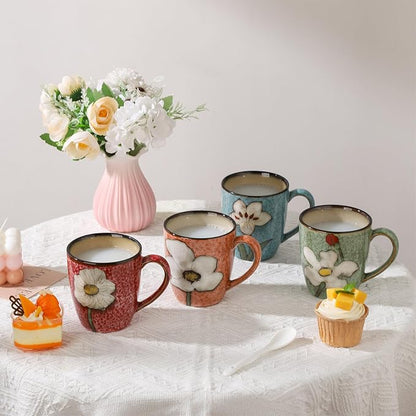 VanEnjoy 13oz Coffee Mug 4 Set of Ceramic Coffee Cups Cappuccino Cups Set - Image 6