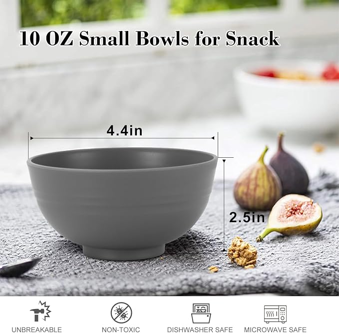 wheat straw small bowls 10oz set of 8 - Image 2