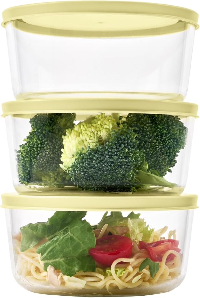 12-Piece Glass Food Storage Containers Set | 4-Cup, Leakproof | Microwave - Image 3