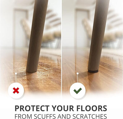 X-PROTECTOR Felt Furniture Pads - 56 PCS 3/4" Floor Protectors for Chair and Furniture Feet - Protect Your Hardwood Floors! (Brown, Round)