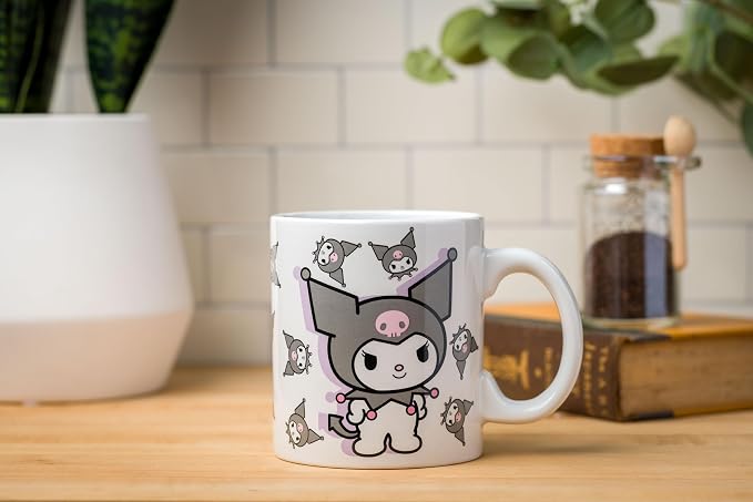 Silver Buffalo Sanrio Hello Kitty and Kuromi Poses, Ceramic Mug, 20oz | Hello - Image 6