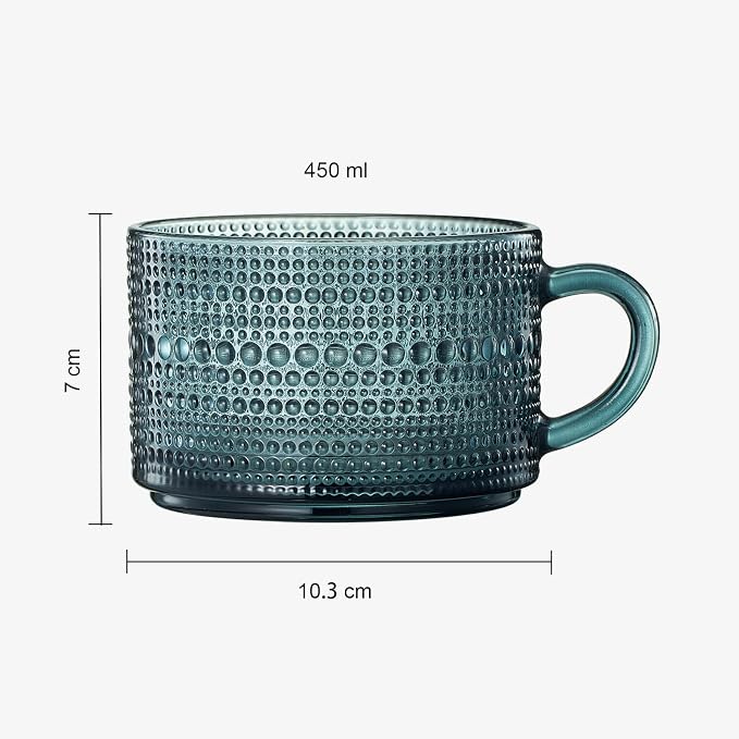 Khen Colors Glass Coffee Mugs Set - Image 9