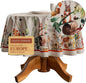 Maison d' Hermine Table Cloth Round Table 100% Cotton 63 Inches Fall Tablecloth Reusable Everyday Use for Thanksgiving Christmas Decorations Dining Farmhouse Party (Recolte)
