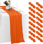 16 Pack Orange Cheesecloth Table Runners 20x120 Inch Gauze Table Runner 10FT by Yorcari