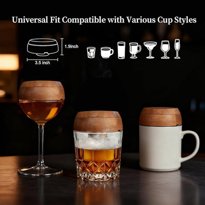 Whiskey Smoker Kit with Torch & 6 Flavors Wood Chips - Premium Bourbon Cocktail Smoker Set,Old Fashioned Drink Smoker Kit, for Men, Dad, Husband (Butane Not Included)