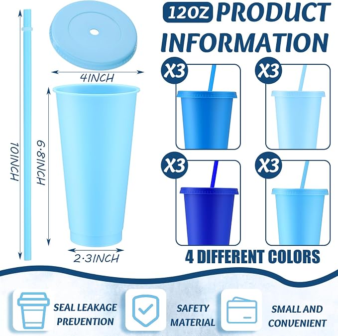 Skylety 12 Pcs Winter Plastic Cups - Image 2