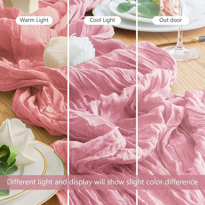 Cheesecloth Table Runner 10FT Boho Gauze Runner, 12 Pack | 120 Inch Cheese - Image 8