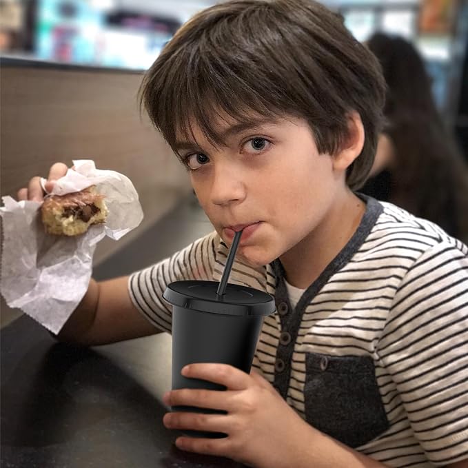 16 oz Reusable Black Plastic Cups - Image 7