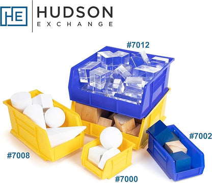 Hudson Exchange 11" x 5-1/2" x 5" Plastic Stackable Storage Bin and Hanging Container (Black, 1 Pack)