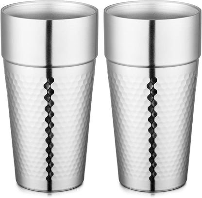 Beasea Stainless Steel Cups 19 oz, 2 Pack Large 18.6oz 550ml Stainless Steel by Beasea