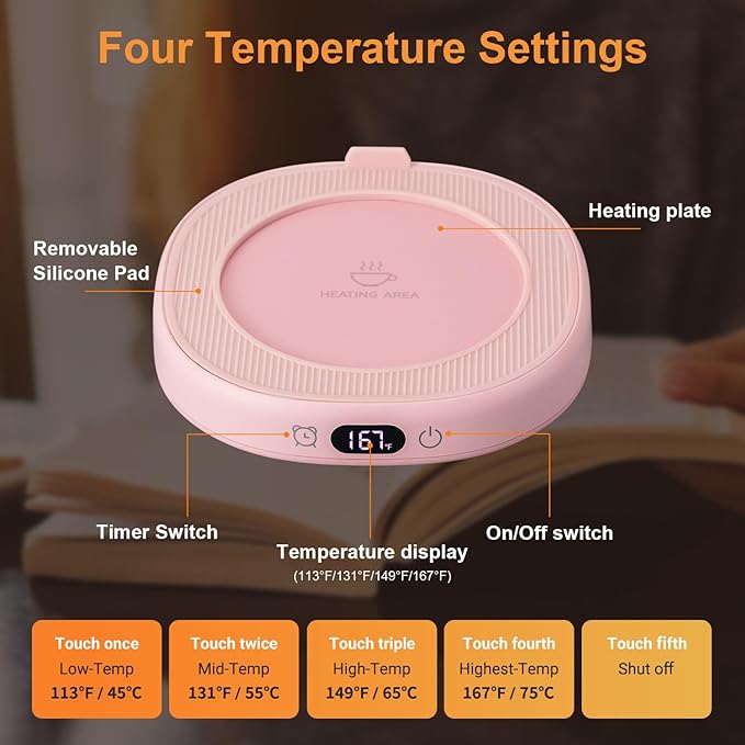 Coffee Mug Warmer & You are Awesome Mug Set, Electric Cup Warmer - Image 4